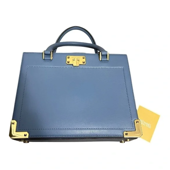 Michael Kors Light Blue Purse with Removable Strap - Picture 10 of 16